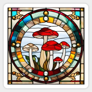 Gilly Mushroom Stained Glass Sticker